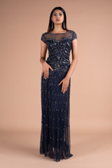 Blue Embroidery  Gown1056 video